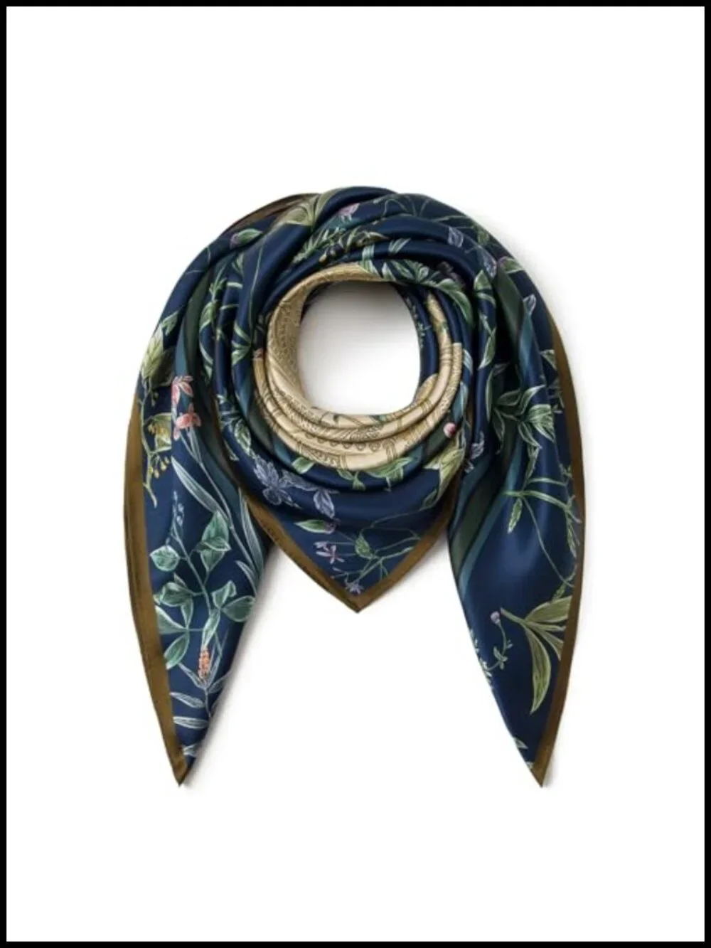 100% Mulberry Silk Large Square Scarf - 35